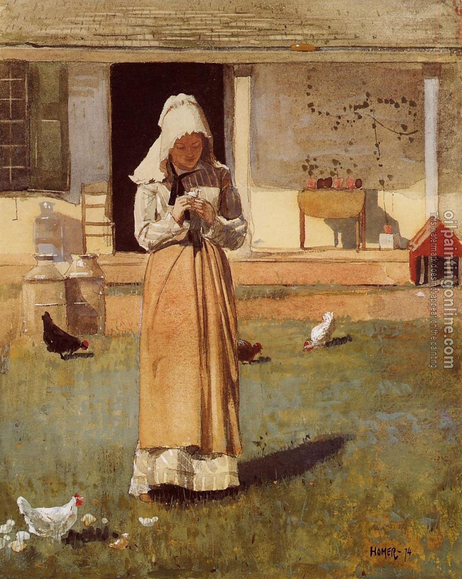 Homer, Winslow - The Sick Chicken